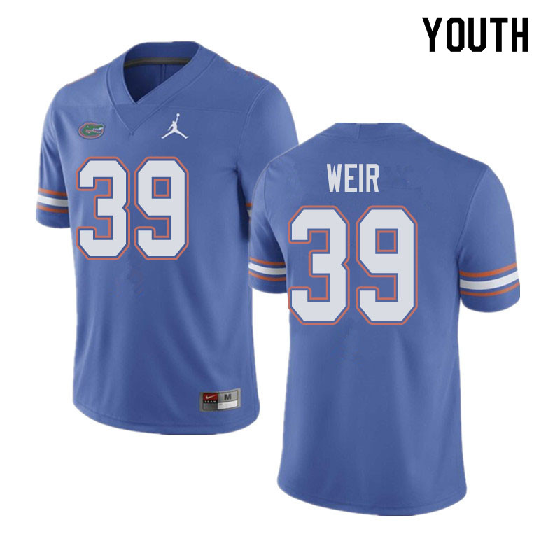 Jordan Brand Youth #39 Michael Weir Florida Gators College Football Jerseys Sale-Blue